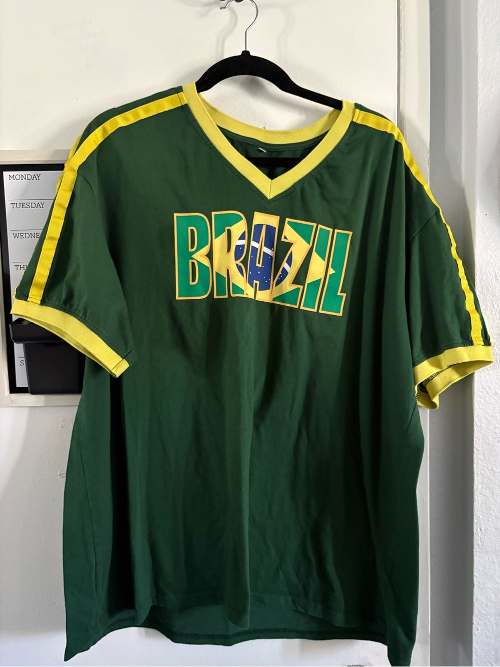Brazil Green & Yellow Men's Football Tee